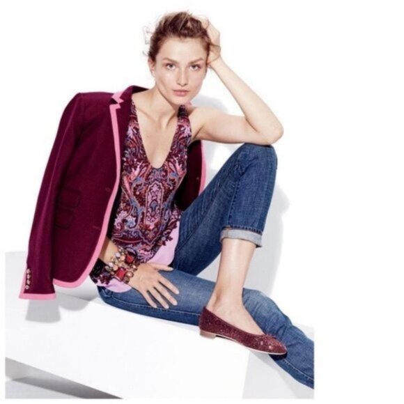 J Crew 100% Silk Bohemian Cate Camisole Tank Top Size 00 Pink Purple HIMYM Boho - Picture 3 of 15